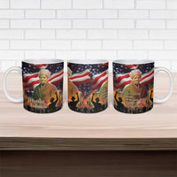 Harriet Tubman Ceramic Mug American Flag Background Underground Railroad Quote Powerful Civil Rights - Wonder Print Shop