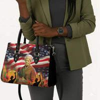 Harriet Tubman Leather Bag American Flag Background Underground Railroad Quote Powerful Civil Rights - Wonder Print Shop