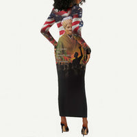Harriet Tubman Long Sleeve Bodycon Dress American Flag Background Underground Railroad Quote Powerful Civil Rights - Wonder Print Shop