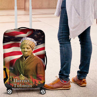 Harriet Tubman Luggage Cover American Flag Background Underground Railroad Quote Powerful Civil Rights - Wonder Print Shop