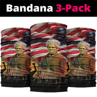 Harriet Tubman Neck Gaiter American Flag Background Underground Railroad Quote Powerful Civil Rights - Wonder Print Shop