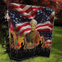 Harriet Tubman Quilt American Flag Background Underground Railroad Quote Powerful Civil Rights - Wonder Print Shop