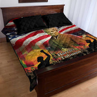 Harriet Tubman Quilt Bed Set American Flag Background Underground Railroad Quote Powerful Civil Rights - Wonder Print Shop