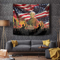 Harriet Tubman Tapestry American Flag Background Underground Railroad Quote Powerful Civil Rights - Wonder Print Shop