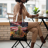Harriet Tubman Tote Bag American Flag Background Underground Railroad Quote Powerful Civil Rights - Wonder Print Shop