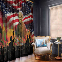 Harriet Tubman Window Curtain American Flag Background Underground Railroad Quote Powerful Civil Rights - Wonder Print Shop