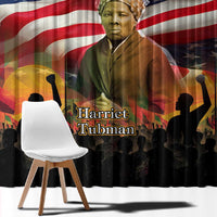 Harriet Tubman Window Curtain American Flag Background Underground Railroad Quote Powerful Civil Rights - Wonder Print Shop