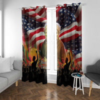 Harriet Tubman Window Curtain American Flag Background Underground Railroad Quote Powerful Civil Rights - Wonder Print Shop