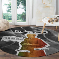 Harriet Tubman Round Carpet American Flag Background Civil Rights Quote Keep Going Tribute Design - Wonder Print Shop
