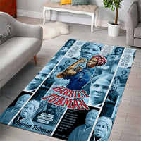 Harriet Tubman Area Rug Newspaper Collage Design We Out Quote Strong Woman Tribute Underground Railroad Legacy - Wonder Print Shop