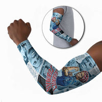 Harriet Tubman Arm Sleeves Newspaper Collage Design We Out Quote Strong Woman Tribute Underground Railroad Legacy - Wonder Print Shop