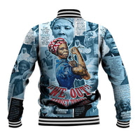 Harriet Tubman Baseball Jacket Newspaper Collage Design We Out Quote Strong Woman Tribute Underground Railroad Legacy - Wonder Print Shop