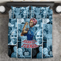 Harriet Tubman Bedding Set Newspaper Collage Design We Out Quote Strong Woman Tribute Underground Railroad Legacy - Wonder Print Shop