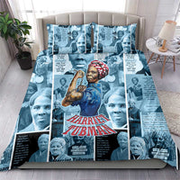 Harriet Tubman Bedding Set Newspaper Collage Design We Out Quote Strong Woman Tribute Underground Railroad Legacy - Wonder Print Shop