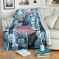 Harriet Tubman Blanket Newspaper Collage Design We Out Quote Strong Woman Tribute Underground Railroad Legacy - Wonder Print Shop