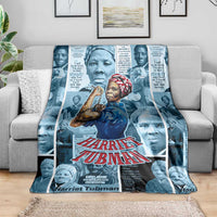 Harriet Tubman Blanket Newspaper Collage Design We Out Quote Strong Woman Tribute Underground Railroad Legacy - Wonder Print Shop