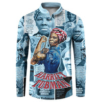 Harriet Tubman Button Sweatshirt Newspaper Collage Design We Out Quote Strong Woman Tribute Underground Railroad Legacy