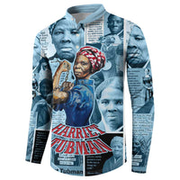 Harriet Tubman Button Sweatshirt Newspaper Collage Design We Out Quote Strong Woman Tribute Underground Railroad Legacy