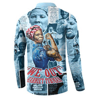 Harriet Tubman Button Sweatshirt Newspaper Collage Design We Out Quote Strong Woman Tribute Underground Railroad Legacy