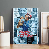 Harriet Tubman Canvas Wall Art Newspaper Collage Design We Out Quote Strong Woman Tribute Underground Railroad Legacy - Wonder Print Shop