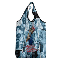 Harriet Tubman Grocery Bag Newspaper Collage Design We Out Quote Strong Woman Tribute Underground Railroad Legacy - Wonder Print Shop