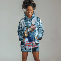 Harriet Tubman Hoodie Dress Newspaper Collage Design We Out Quote Strong Woman Tribute Underground Railroad Legacy - Wonder Print Shop