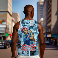 Harriet Tubman Men Tank Top Newspaper Collage Design We Out Quote Strong Woman Tribute Underground Railroad Legacy - Wonder Print Shop