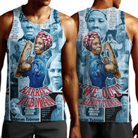 Harriet Tubman Men Tank Top Newspaper Collage Design We Out Quote Strong Woman Tribute Underground Railroad Legacy - Wonder Print Shop