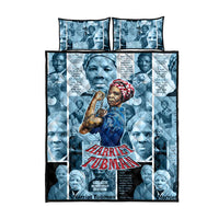 Harriet Tubman Quilt Bed Set Newspaper Collage Design We Out Quote Strong Woman Tribute Underground Railroad Legacy - Wonder Print Shop
