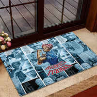 Harriet Tubman Rubber Doormat Newspaper Collage Design We Out Quote Strong Woman Tribute Underground Railroad Legacy - Wonder Print Shop