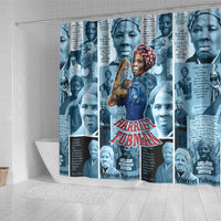 Harriet Tubman Shower Curtain Newspaper Collage Design We Out Quote Strong Woman Tribute Underground Railroad Legacy - Wonder Print Shop
