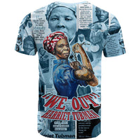 Harriet Tubman T shirt Newspaper Collage Design We Out Quote Strong Woman Tribute Underground Railroad Legacy TS04