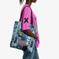 Harriet Tubman Tote Bag Newspaper Collage Design We Out Quote Strong Woman Tribute Underground Railroad Legacy - Wonder Print Shop