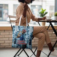 Harriet Tubman Tote Bag Newspaper Collage Design We Out Quote Strong Woman Tribute Underground Railroad Legacy - Wonder Print Shop