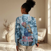 Harriet Tubman Women Casual Shirt Newspaper Collage Design We Out Quote Strong Woman Tribute Underground Railroad Legacy - Wonder Print Shop
