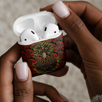 Black Heritage Tree AirPods Case African Root Black History Kente Pattern
