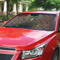 Black Heritage Tree Auto Sun Shade African Root Black History Kente Pattern
