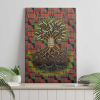 Black Heritage Tree Canvas Wall Art African Root Black History Kente Pattern