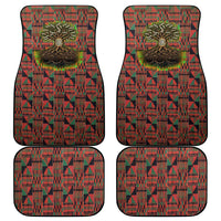 Black Heritage Tree Car Mats African Root Black History Kente Pattern