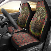 Black Heritage Tree Car Seat Cover African Root Black History Kente Pattern