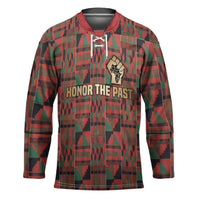 Black Heritage Tree Hockey Jersey African Root Black History Kente Pattern