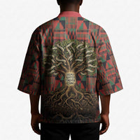 Black Heritage Tree Kimono African Root Black History Kente Pattern