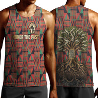 Black Heritage Tree Men Tank Top African Root Black History Kente Pattern