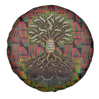 Black Heritage Tree Spare Tire Cover African Root Black History Kente Pattern