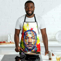 MLK Black Excellence Apron Martin Luther King Jr Colorful Abstract Watercolor