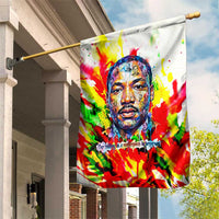 MLK Black Excellence Garden Flag Martin Luther King Jr Colorful Abstract Watercolor