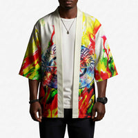 MLK Black Excellence Kimono Martin Luther King Jr Colorful Abstract Watercolor