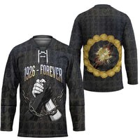 1926 Forever Black History Month Hockey Jersey Broken Chains Freedom Adinkra Symbol