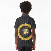 1926 Forever Black History Month Kid Polo Shirt Broken Chains Freedom Adinkra Symbol