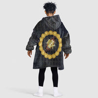 1926 Forever Black History Month Kid Wearable Blanket Hoodie Broken Chains Freedom Adinkra Symbol
